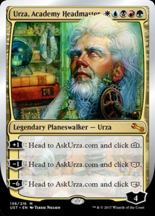 Urza, Academy Headmaster -Foil Near Mint MTG Unstable - Image 1 of 1