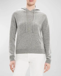 🔥Theory Women's Wool Cashmere Cozy Husky Hoodie Sweater Size M Gray NWT 🔥 - Picture 1 of 7