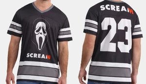 SCREAM Ghost Face Graphic Soccer Jersey - Ghostface New w/ Tags Size Large - Picture 1 of 3