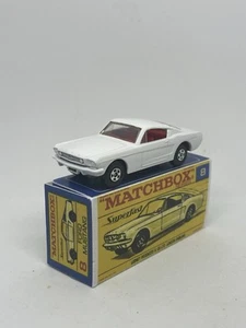 Vintage Lesney Matchbox 8 Ford Mustang Superfast Thin Wheels Repro Superfast Box - Picture 1 of 6
