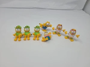 Vintage 1980's Garfield Figures Mcdonalds Lot Of 7 - Picture 1 of 5