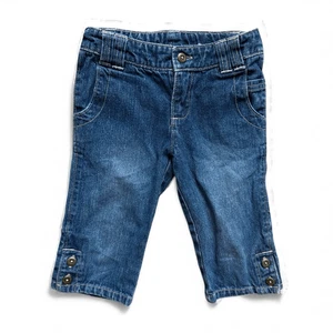 Pantalones de mezclilla recortados con detalle de botones recortados verde Greendog juvenil - talla 5 - Imagen 1 de 2