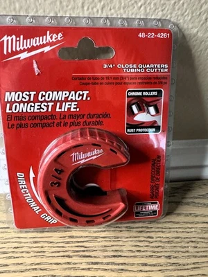 Milwaukee Tool 48-22-4261 3/4" Close Quarters Tubing Cutter - Image 1 of 2
