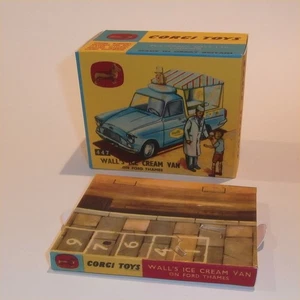 Corgi Toys  447 Ford Thames Walls Icecream Van Repro Box with Tray - Picture 1 of 5