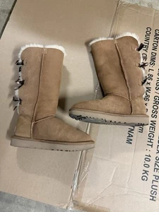 UGG Bailey Bow Tall Women's Boots, Chestnut, Size 7 *SEE PHOTOS BEFORE BUYING* - Picture 1 of 8