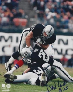 Autogrammiertes Dan Land Oakland Raiders 8x10 Foto mit Coa - Bild 1 von 1