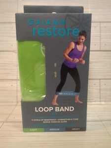 Kit de banda de bucle de restauración Gaiam con 3 niveles de resistencia. Incluye 3 bandas y guía - Imagen 1 de 5