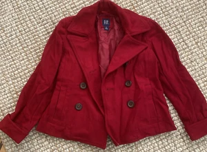 Gap Wool Blend Blazer XL Jacket Red Lined Pockets School Travel Holidays VGC! - Picture 1 of 8