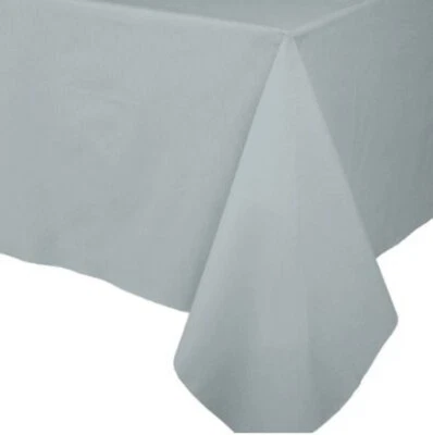 Caspari Paper Linen Solid Table Cover, Silver (111TCL) - Image 1 of 2