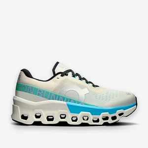 ON Cloudmonster 2 Women's Beige Blue Running Shoes Sport Sneakers 3WE10113168 - Picture 1 of 6