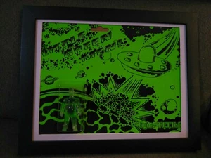 OUTER SPACEMEN LITTLE GREEN MEN FIGURE FETTISH KILLER BOOTLEG DKE ONE OFF FRAMED - Picture 1 of 5