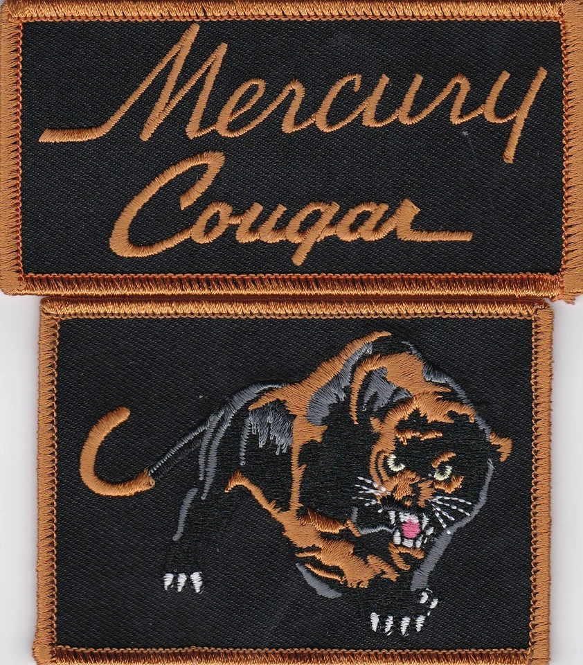 MERCURY COUGAR NEGRO COBRE MARRÓN COSER/PLANCHAR EN PARCHE BORDADO XR7 FORD CAT Foto 1 de 1
