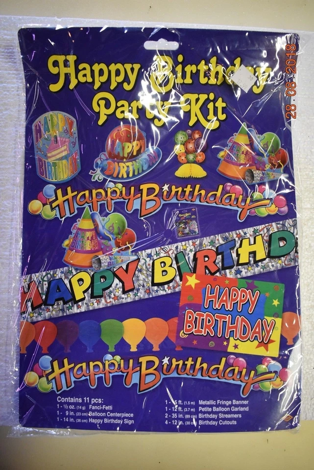 Kit de fiesta de feliz cumpleaños de 11 piezas Foto 1 de 2