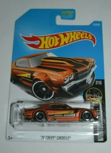 HOT WHEELS 2016 NIGHT BURNERZ 7/10 - '70 CHEVY CHEVELLE BURNT ORANGE - Picture 1 of 3