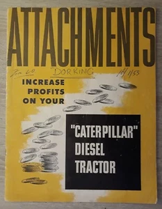 Caterpillar Diesel Tractor Attachments Brochure 1952 - Picture 1 of 19