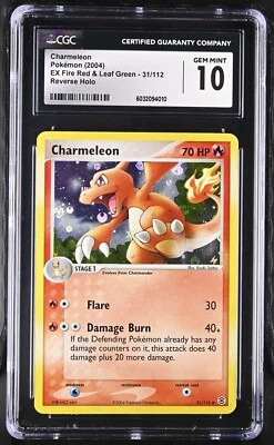 Pokemon Charmeleon 31/112 Reverse Holo EX Fire Red Leaf Green - CGC 10 - Image 1 of 3