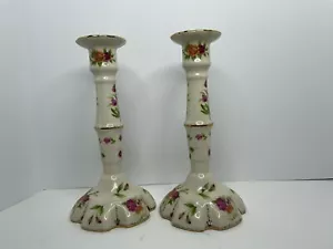 Camrose & Kross JBK Collection Porcelain Candlestick Holders Jacqueline Kennedy - Picture 1 of 9