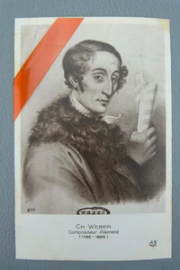 Carte postale de Carl Maria von Weber 1786-1826, compositeur Allemand. - Picture 1 of 2