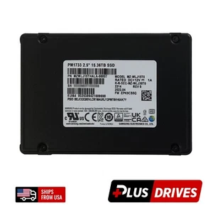 NOB 15.36TB NVMe MZ-WLJ15T0 Samsung U.2 PCIe Gen4 x4 1.5 mil IOPS 3yr Warranty - Afbeelding 1 van 7