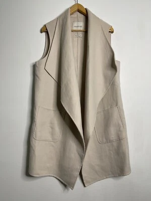 Forever New Sleeveless Winter Coat Size Large Luxury Wool Blend Hand Stitched - image 1 of 4