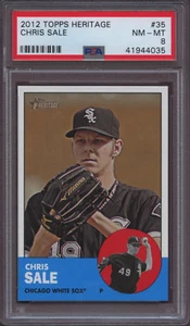 2012 Topps Heritage 35 Chris Sale PSA 8 Near Mint-Mint - Picture 1 of 1