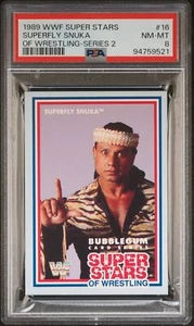 Superfly Snuka 1989 WWF Super Stars Of Wrestling #16 RARE PSA 8 WWE (1 higher) - Picture 1 of 2