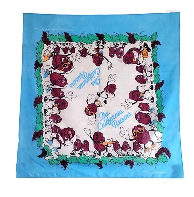 Vintage 1988 The California Raisins Bandana Handkerchief 23" x 24" - Image 1 of 3