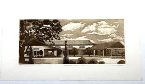 Polytechnic School Pasadena Limited Ed. Bleistift signiert M. Richard nummerierter Druck - Bild 1 von 6