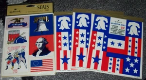 NOS Vintage PATRIOTIC & America Bicentennial Spirt STICKERS ~ 15 Full Sheets - Picture 1 of 3