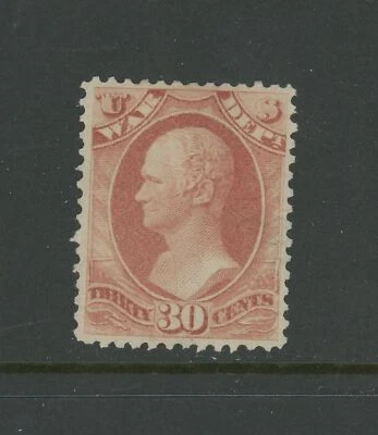 USA Scott # O92 F-VF OG Hinged BOB War Dept Revenue US Stamp Cat $130 - Image 1 of 2