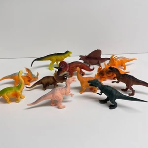 Assorted 17-Piece Plastic Dinosaur Figure Lot – T-Rex, Triceratops, and more - Picture 1 of 9