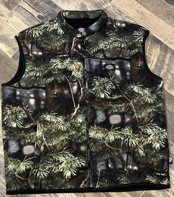 Dickies By Wayne Carlton Camo Fleece Full Vest Men’s XL - Image 1 of 4
