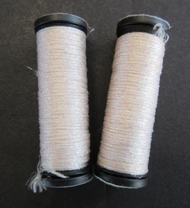 2 Kreinik Metallics Fine #8 Braid #192 PALE PINK embroidery Thread lot - Picture 1 of 5
