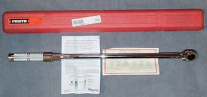 J6014C Proto 1/2" Antrieb Spezialeinsätze Kopf Mikrometer Drehmomentschlüssel 50-250 Fuß-Pfund - Bild 1 von 5