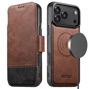 Flip Bicolor Wallet Leather 2in1 Magsafe Charging Case Cover For Apple iPhone - Picture 1 of 38