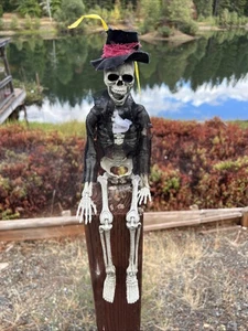 Groom skeletons 17” Halloween Bones Black Haunted Voodoo Spooky - Picture 1 of 7