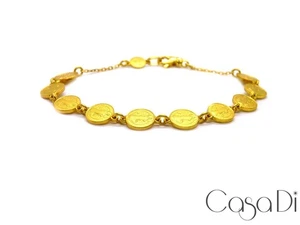 Armband Madonna  Religiös Made in Italy 750er 18K Gelbgold Länge 18,5cm - Bild 1 von 6