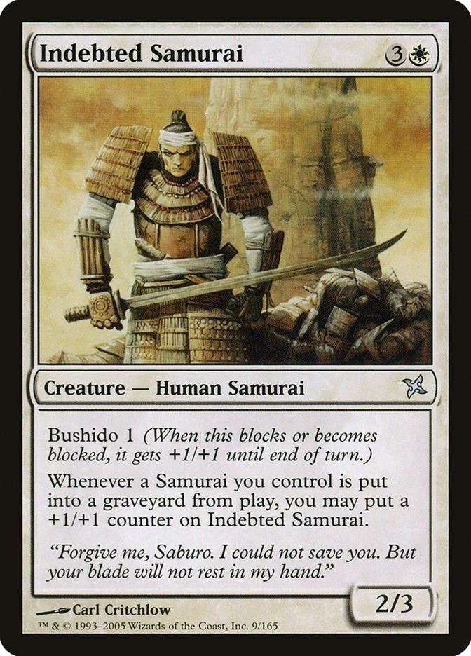 Indebted Samurai 9 LP Normal Betrayers of Kamigawa MTG EN - Image 1 of 1