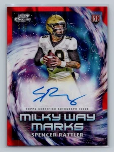 2024 Topps Chrome Cosmic Spencer Rattler Milky Way Marks Red Refractors #/5 - Picture 1 of 2