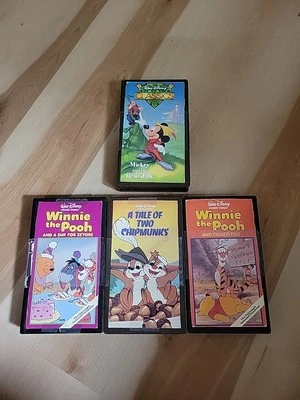 4 walt disney winnie the pooh Chipmunks And Mickey Classic VHS Tapes Foto 1 de 4