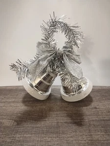 Appendiabiti pomello porta campane argento con fiocco argento - Foto 1 di 4