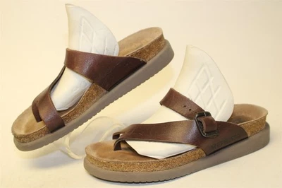 Sandália Mephisto Helen Feminina 6.5 7 37 Couro Marrom Biqueira Loop Sapatos Confortáveis - Imagem 1 de 4