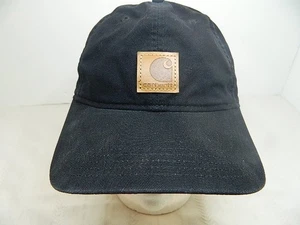 Gorra Carhartt con correa trasera negra de lona con parche de cuero logotipo ropa de trabajo para hombre OSFA - Imagen 1 de 8