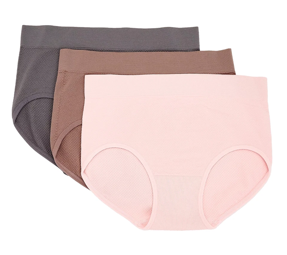 Breezies~Set 3~Air Effects Breathable Briefs~Small~Pale Blush~A606705   11469 - Image 1 of 1