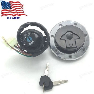 Juego de bloqueo de interruptor de encendido de tapa de gas combustible apto para Kawasaki Ninja ZX9R ZX7R 1994-2003 Foto 1 de 4