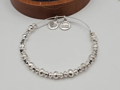 Alex & Ani Silver Canyon Metal Beaded Adjustable Bangle Bracelet ✨️💕 - Image 1 of 4