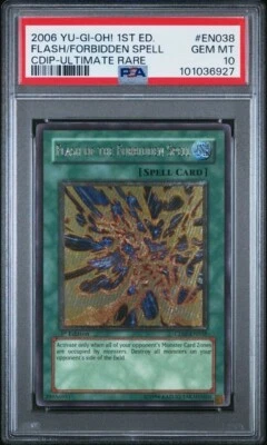 PSA 10 Flash of the Forbidden Spell (UTR) CDIP-EN038 Cyberdark Impact 1st Ed - Image 1 of 4