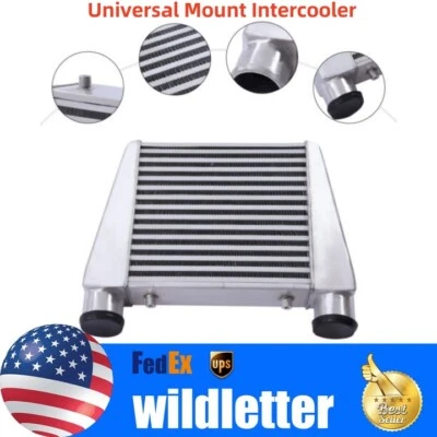 Universal Mount Intercooler 17"x11"x2.75" 2.5" Inlet & Outlet One Side New USA - Imagem 1 de 4