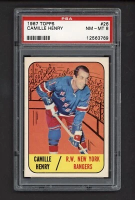 1967 TOPPS #26 CAMILLE HENRY PSA 8 NEAR MINT-MINT - Image 1 of 2