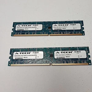 4GB (2 x 2GB) A-Tech PC2-6400 DIMM 6400 DDR2 DDR-2 800mhz 800 - Picture 1 of 2